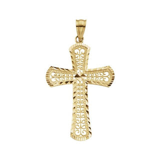 14K Yellow 33x22.5 mm Cross Pendant