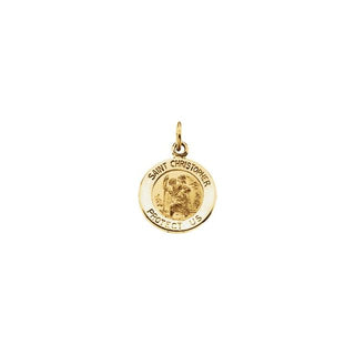 14K Yellow 8 mm St. Christopher Medal