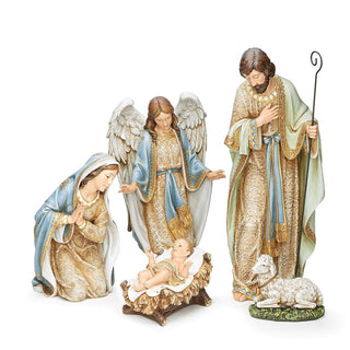 21.75-Inch 5-Piece Nativity Set Holy Family, Angel & Lamb