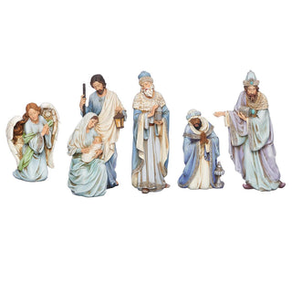 15-Inch 5-Piece St Blue Robe Nativity Set
