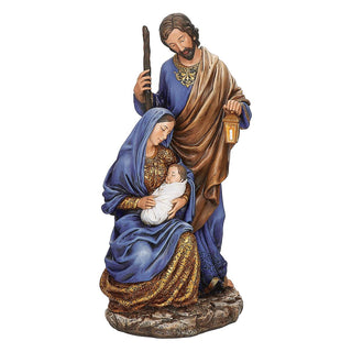 10.5-Inch Holy Family Blue & Gold Figure - Joseph's Studio