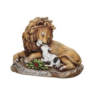 8.5-Inch Lion & Lamb On Rock Peace On Earth-Inch Figure