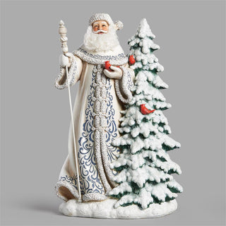 19.2-Inch Santa , White Cloak W/ Blue Trim - Joseph's Studio