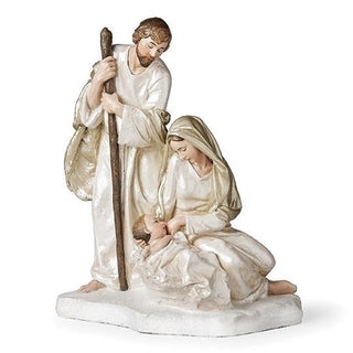 12-Inch Holy Family Figure Gold And Pearlized White - Joseph's Studio
