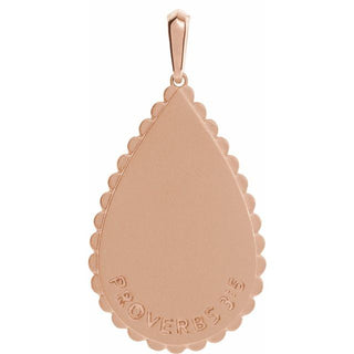 14K Rose Trust in The Lord Pendant 