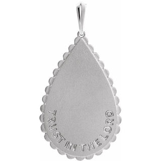 14K White Trust in The Lord Pendant 