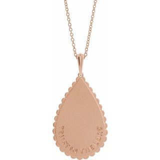 14K Rose Trust in The Lord 16-18" Necklace