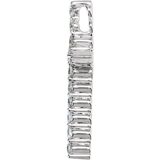 Platinum 1/5 CTW Natural Diamond Cross Pendant