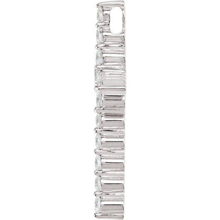 Platinum 1/2 CTW Natural Diamond Cross Pendant