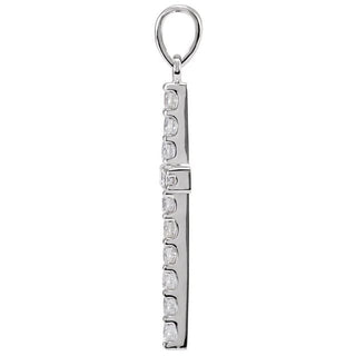 Platinum 3/4 CTW Natural Diamond Cross Pendant