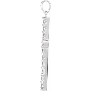Platinum 1/4 CTW Natural Diamond Cross Pendant
