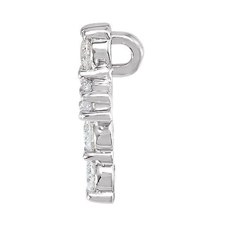 Platinum 1/4 CTW Natural Diamond Cross Pendant