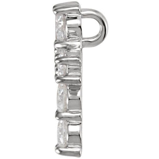 Platinum 1/2 CTW Natural Diamond Cross Pendant