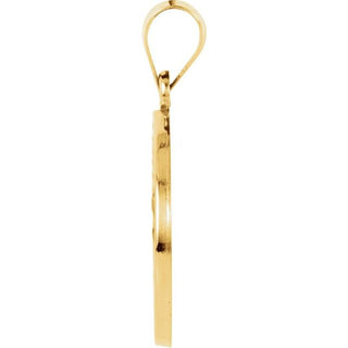 14K Yellow 18 mm Hollow Round St. Christopher Medal