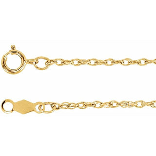 7 Inch 1 25 Mm Rope Chain Bracelet 14K Yellow Gold
