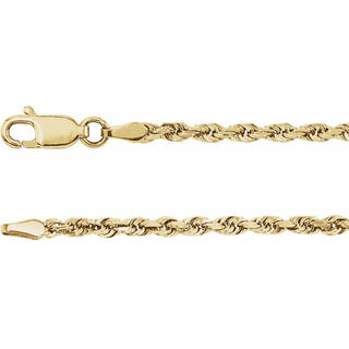7 Inch Diamond Cut Rope Bracelet With Lobster Clasp 14K Yellow Gold Ch513 242153 P