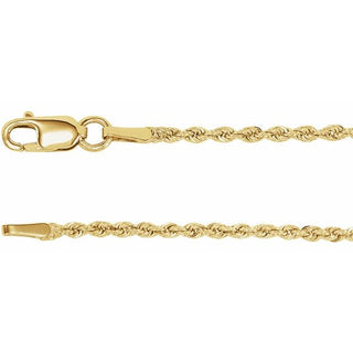7 Inch Rope Bracelet With Lobster Clasp 14K Yellow Gold Ch954 101 P