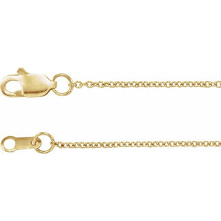 16 Inch Cable Chain With Lobster Clasp 14K Yellow Gold