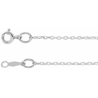 14 Inch Cable Chain With Spring Ring Sterling Silver
