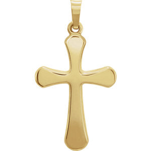 14K Gold 23.5x16.6 MM Cross Pendant