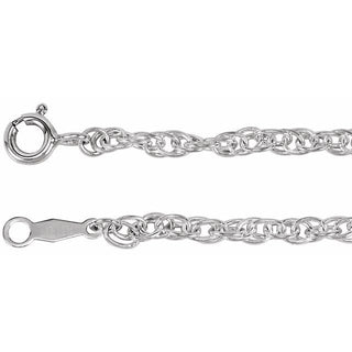 7 Inch Rope Bracelet Sterling Silver