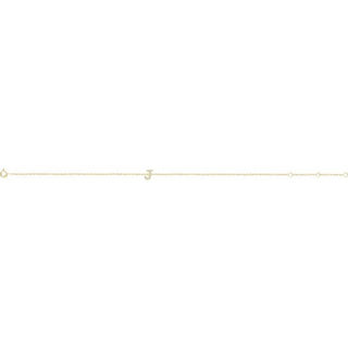 14K Yellow .05 CTW Natural Diamond Initial J 6-7" Bracelet
