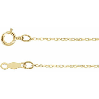 7 Inch 75Mm Rope Chain Bracelet 14K Yellow Gold