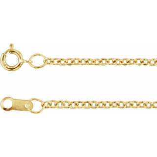 16 Inch Cable Chain With Spring Ring 14K Yellow Gold Gold Filled