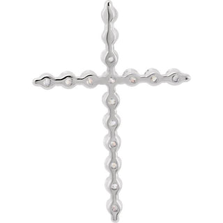 Platinum 1/5 CTW Natural Diamond Cross Pendant