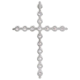Platinum 1 1/4 CTW Lab-Grown Diamond Cross Pendant