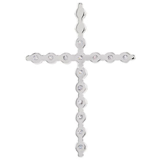 Platinum 1/3 CTW Natural Diamond Cross Pendant