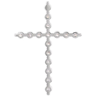 Platinum 1  CTW Natural Diamond Cross Pendant