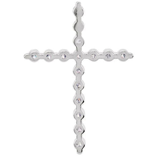 Platinum 1/2 CTW Natural Diamond Cross Pendant