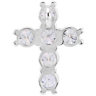 Platinum 1/2 CTW Natural Diamond Cross Pendant