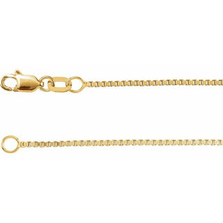 16 Inch Box Chain With Lobster Clasp Sterling Silver