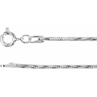1.25 mm Diamond-Cut Snake Chain