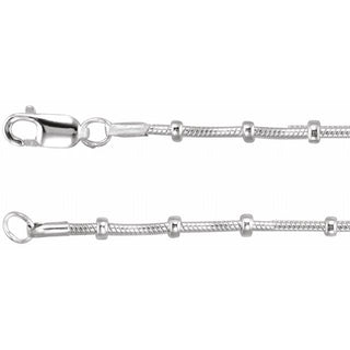 1 Mm Beaded Snake Chain Ch448