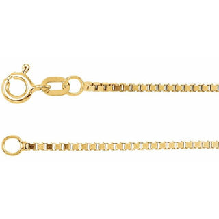 16 Inch 1 3 Mm Diamond Cut Box Chain With Spring Ring Sterling Silver