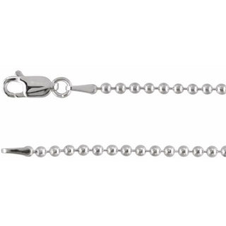 7 Inch Bead Bracelet With Lobster Clasp Sterling Silver