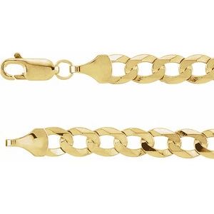7 Inch 5 8 Mm Curb Bracelet 14K Yellow Gold