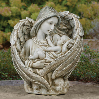 13-Inch Angel Bust With Baby Garden Collection