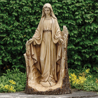 14.25-Inch Carved Lady Of Grace Garden Statue