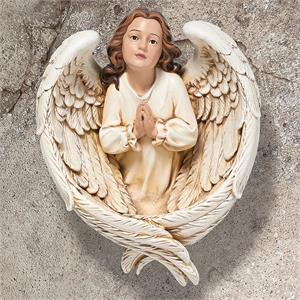 16.75-Inch Angel Wall Planter/ Water Font - View 2