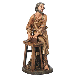 17.75-Inch Joseph The Woodworker Figure - Renaissance Collection