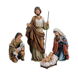18-Inch 4-Piece Set Holy Family Sheep/ Shepherd Figurine
