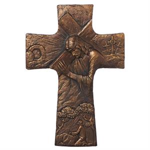 17-Inch Christ Carrying Cross Wall Cross - View 2