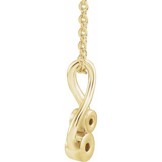 14K Yellow .07 CTW Natural Diamond Hold You Forever 16-18" Necklace