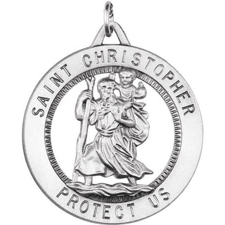 Sterling Silver 25 mm Saint Christopher Medal  