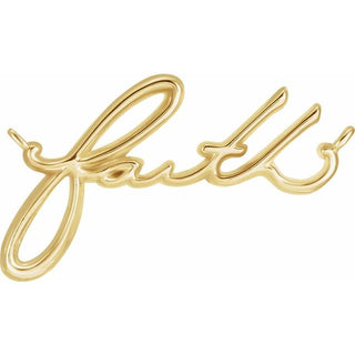 18K Yellow 21.3 mm Faith Necklace Center