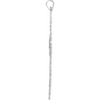 14K White 40x26 mm Orthodox Cross Pendant